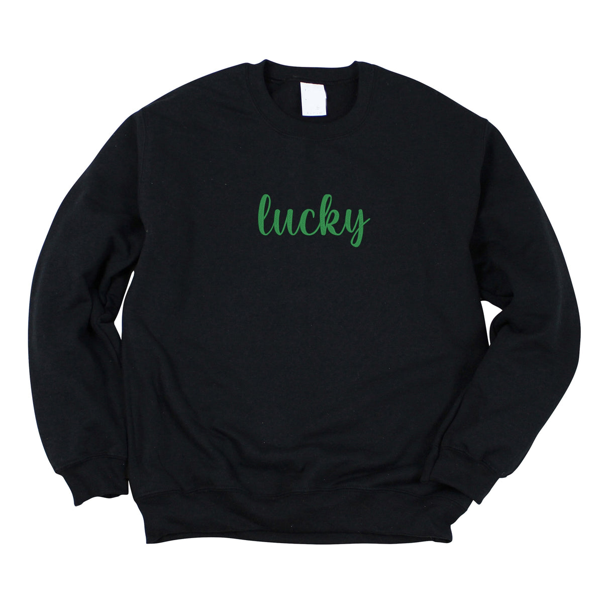 Embroidered Lucky Cursive - Women's Graphic Sweatshirt