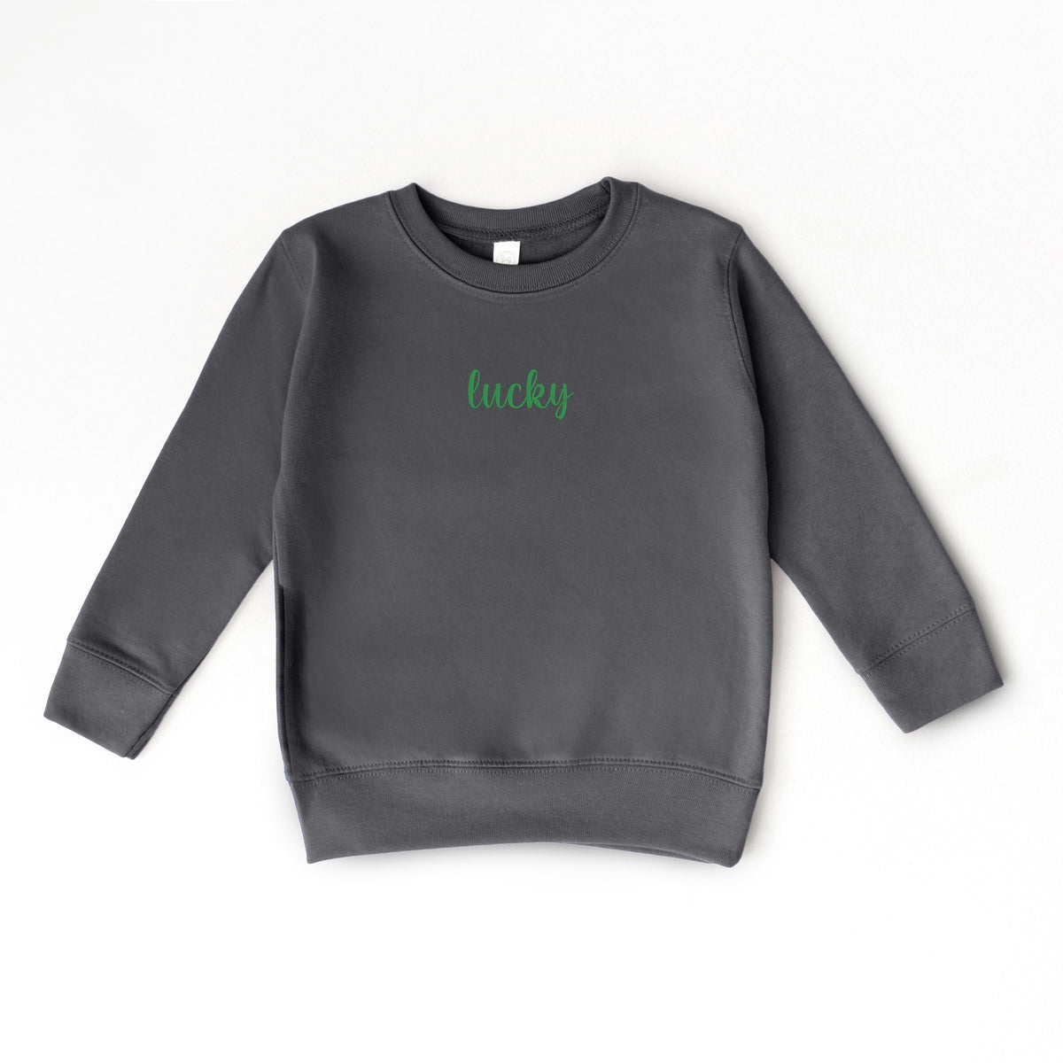 Embroidered Lucky Cursive - Youth Graphic Sweatshirt