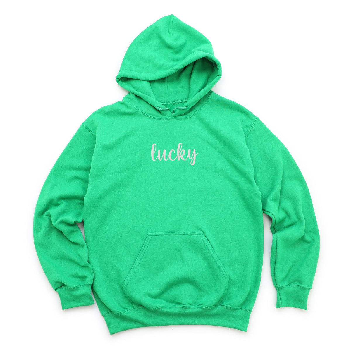 Embroidered Lucky Cursive - Women's Graphic Hoodie