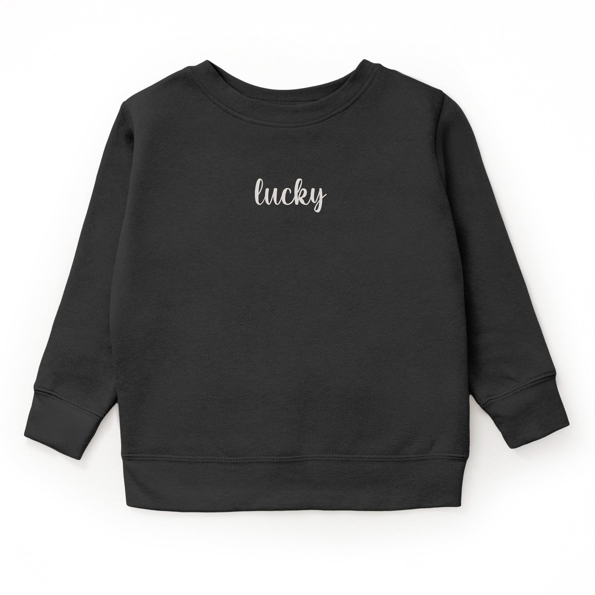 Embroidered Lucky Cursive - Youth Graphic Sweatshirt