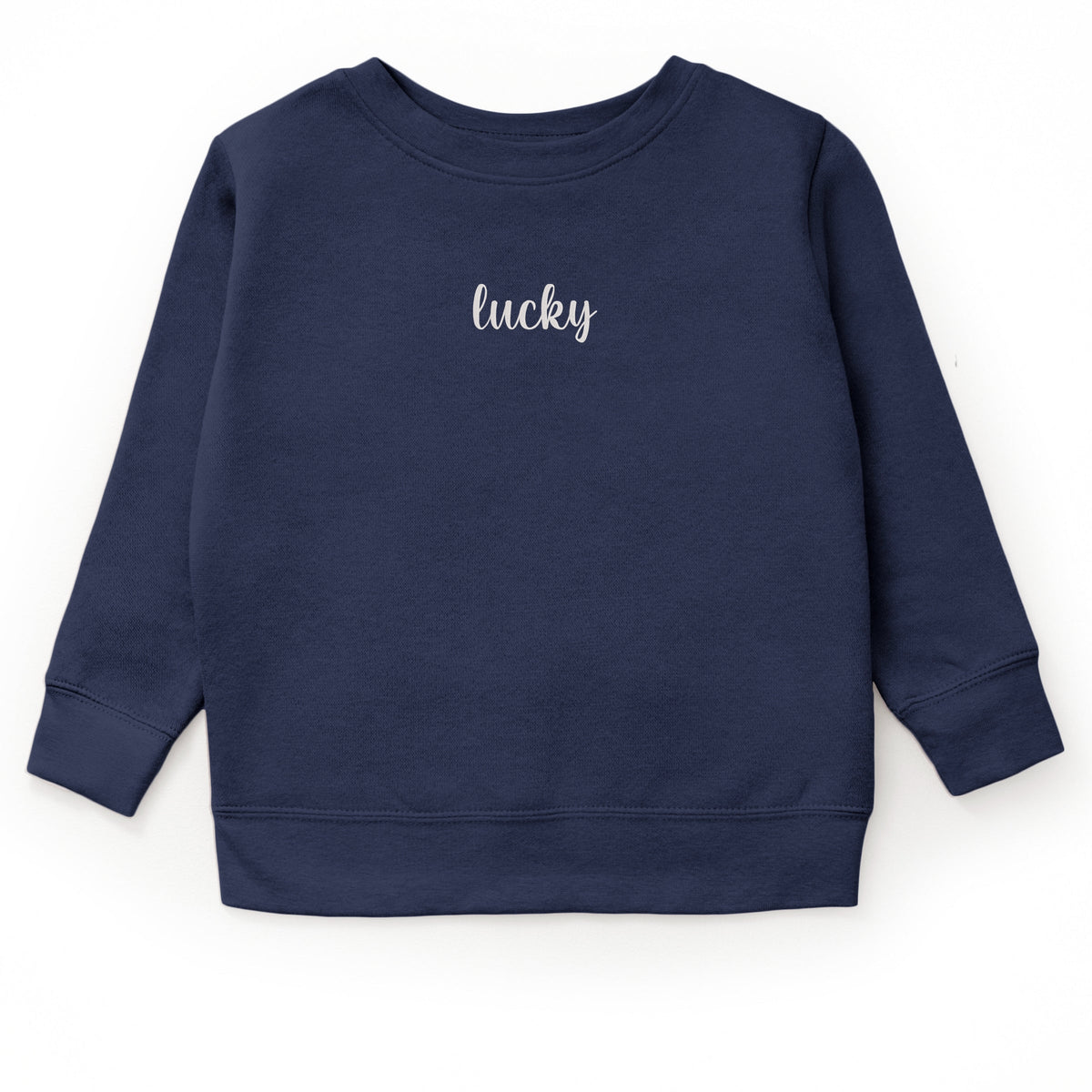 Embroidered Lucky Cursive - Youth Graphic Sweatshirt