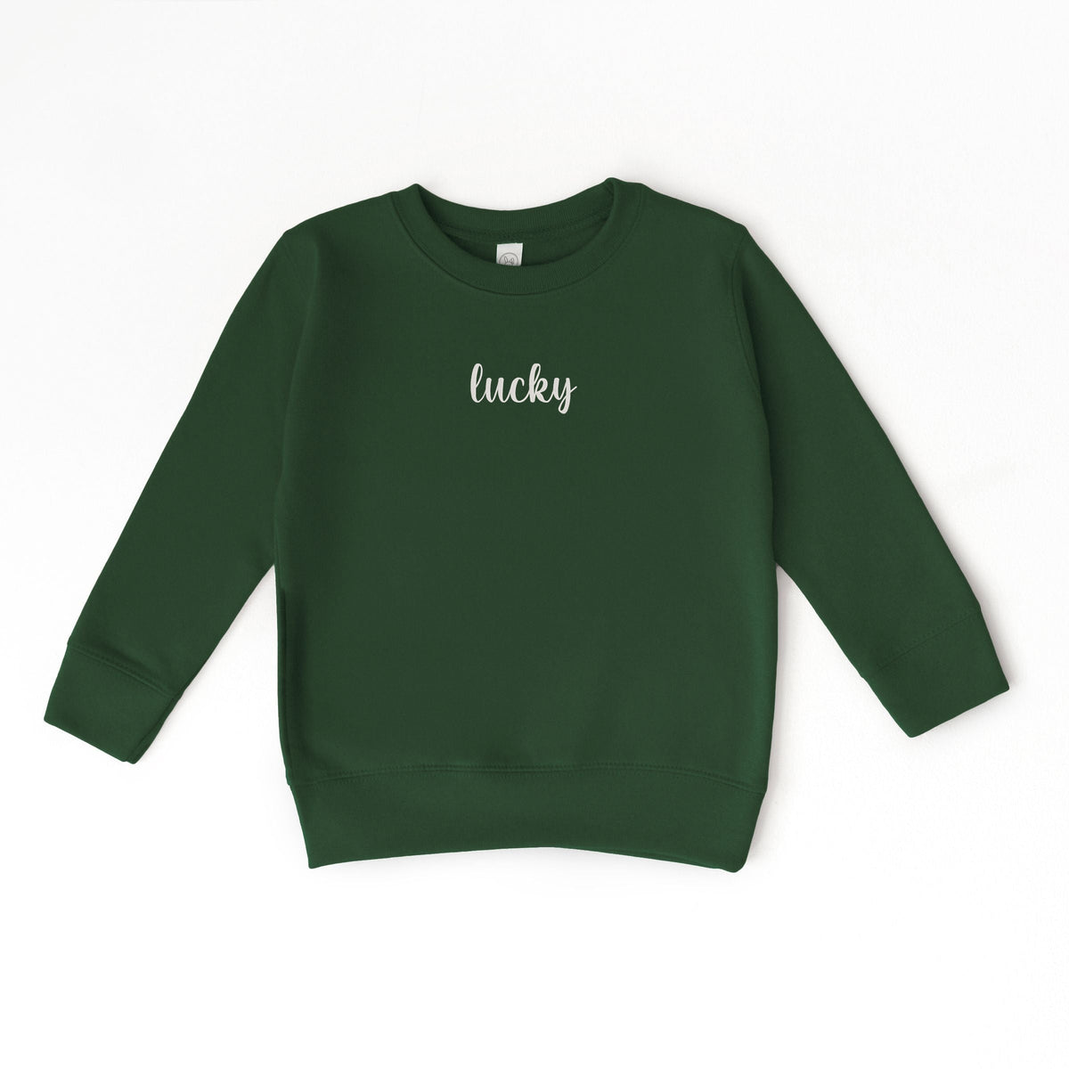 Embroidered Lucky Cursive - Youth Graphic Sweatshirt