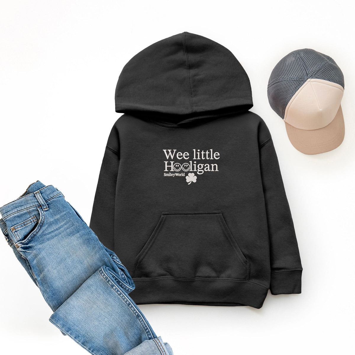SmileyWorld Embroidered Wee Little Hooligan - Youth Graphic Hoodie