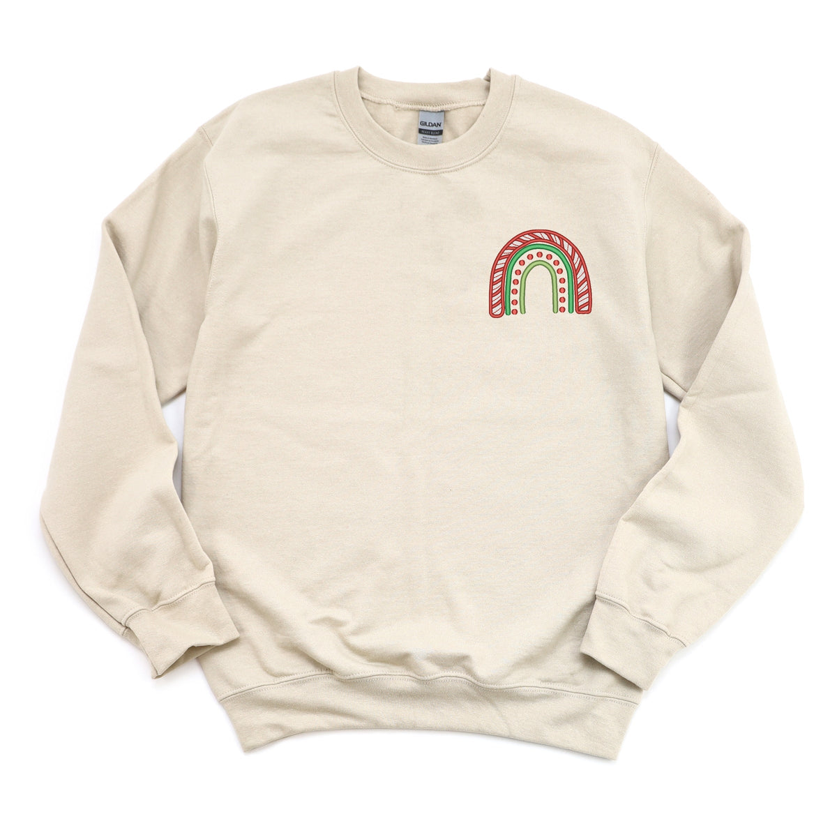 Embroidered Christmas Rainbow - Women's Graphic Sweatshirt