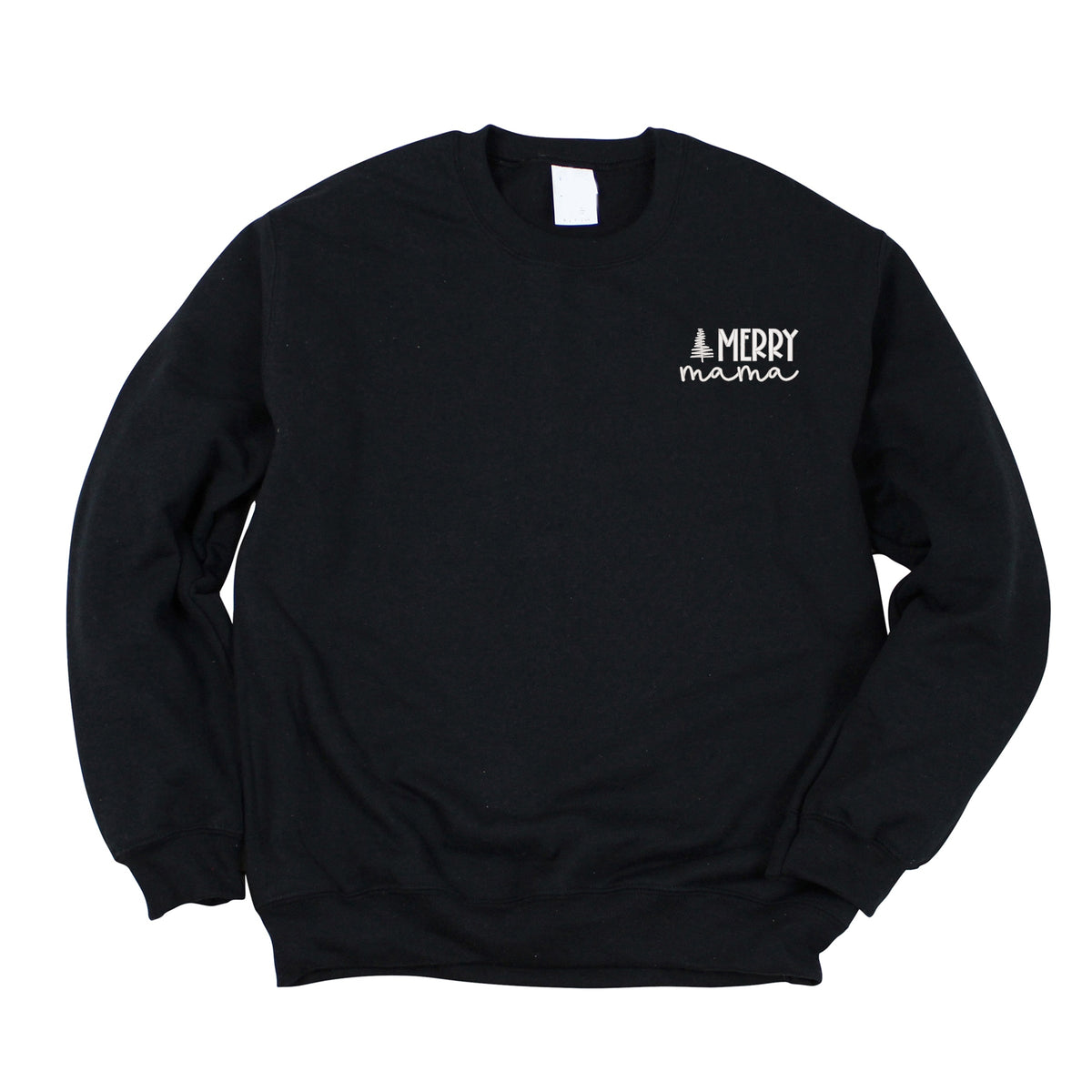 Embroidered Merry Mama Tree - Women's Graphic Sweatshirt