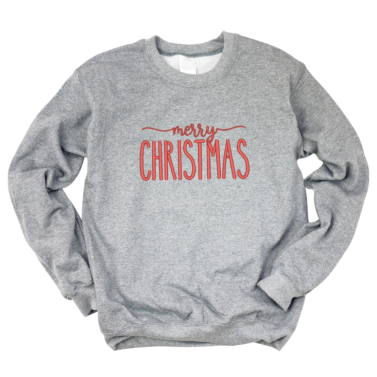 Embroidered Merry Christmas - Women's Graphic Sweatshirt