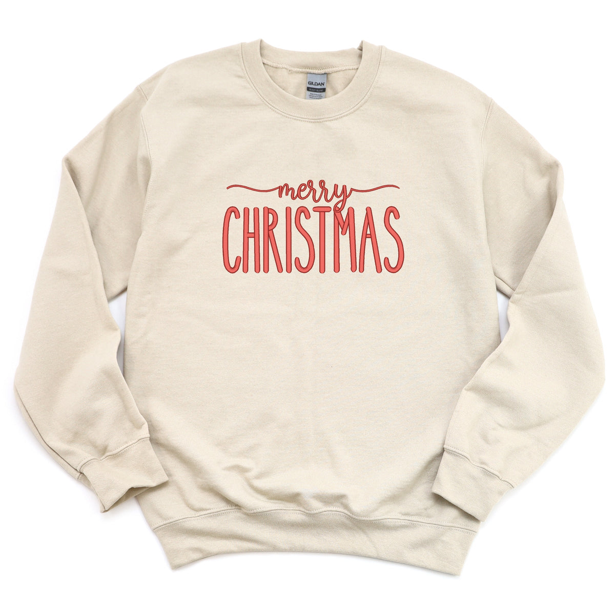 Embroidered Merry Christmas - Women's Graphic Sweatshirt
