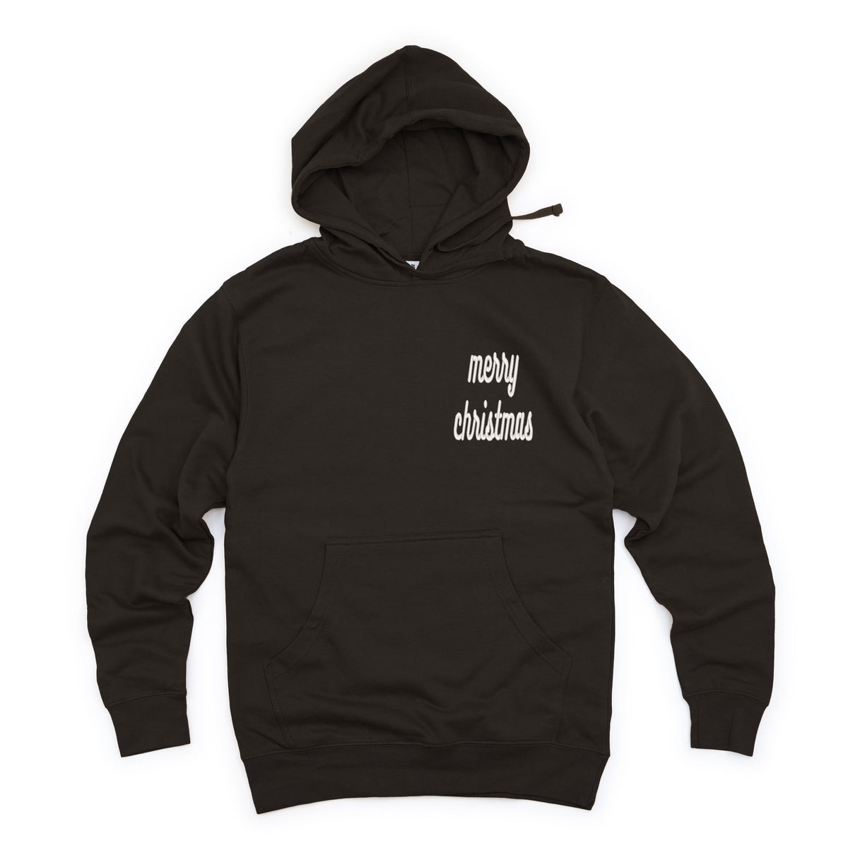 Embroidered Merry Christmas Bold Cursive - Women's Graphic Hoodie