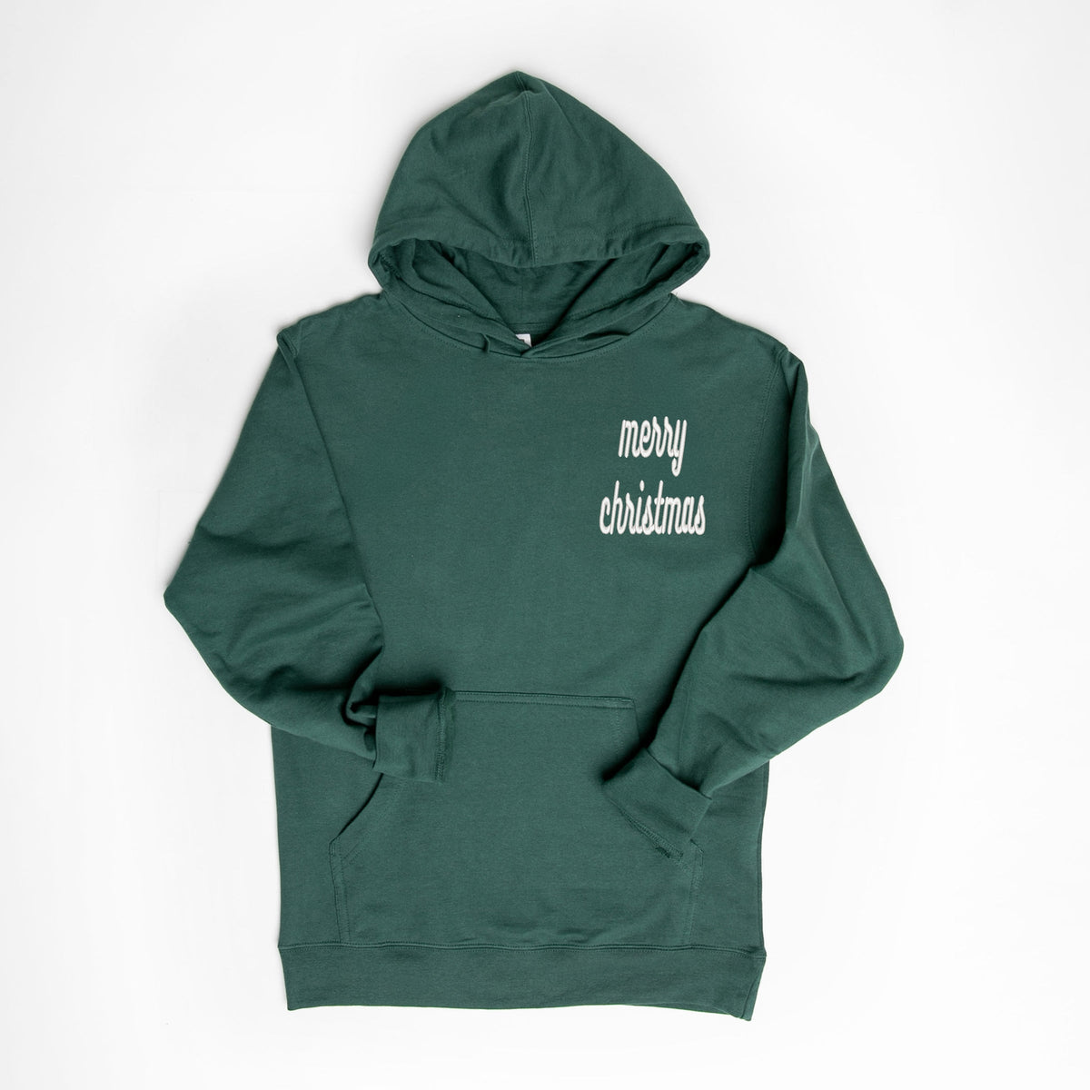 Embroidered Merry Christmas Bold Cursive - Women's Graphic Hoodie