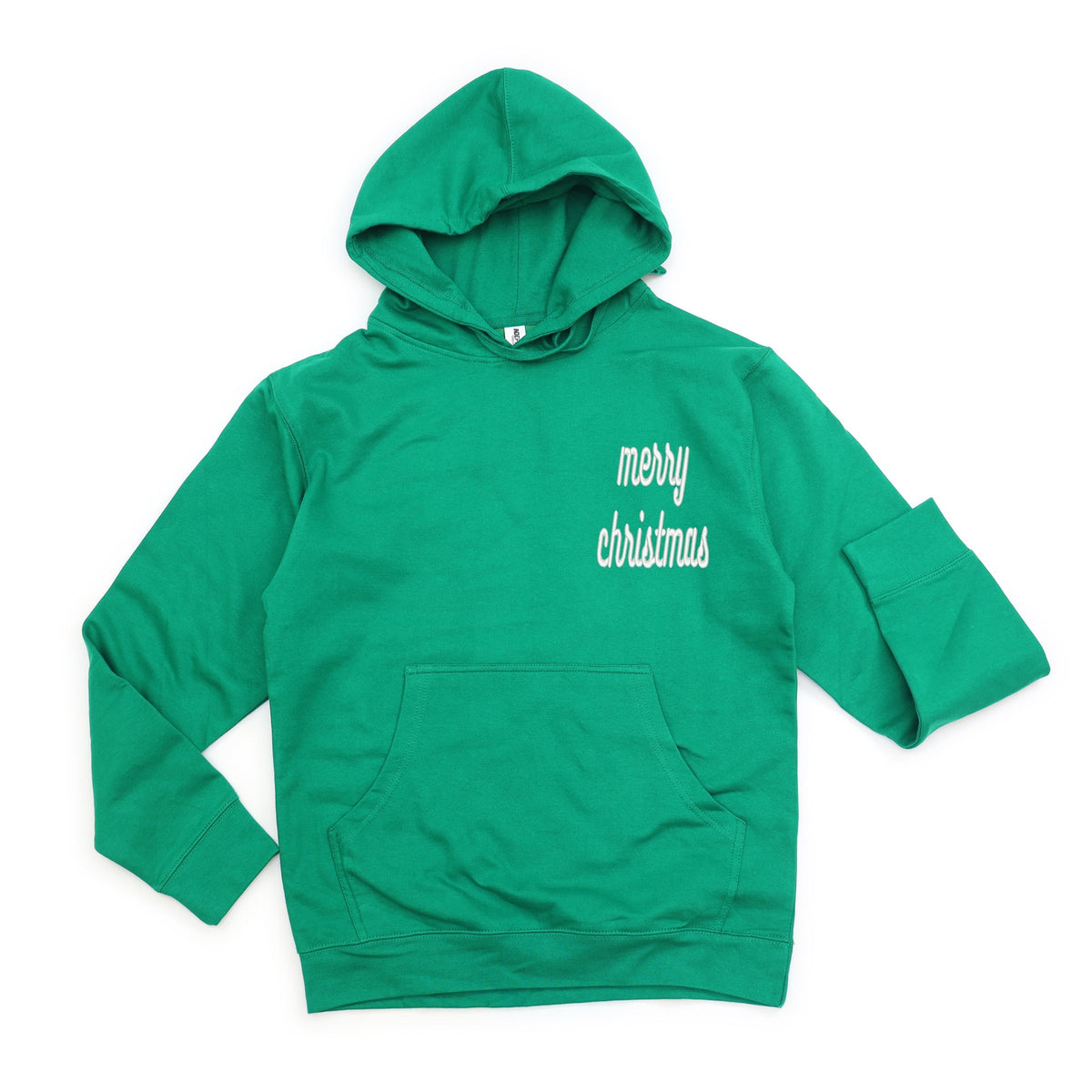 Embroidered Merry Christmas Bold Cursive - Women's Graphic Hoodie