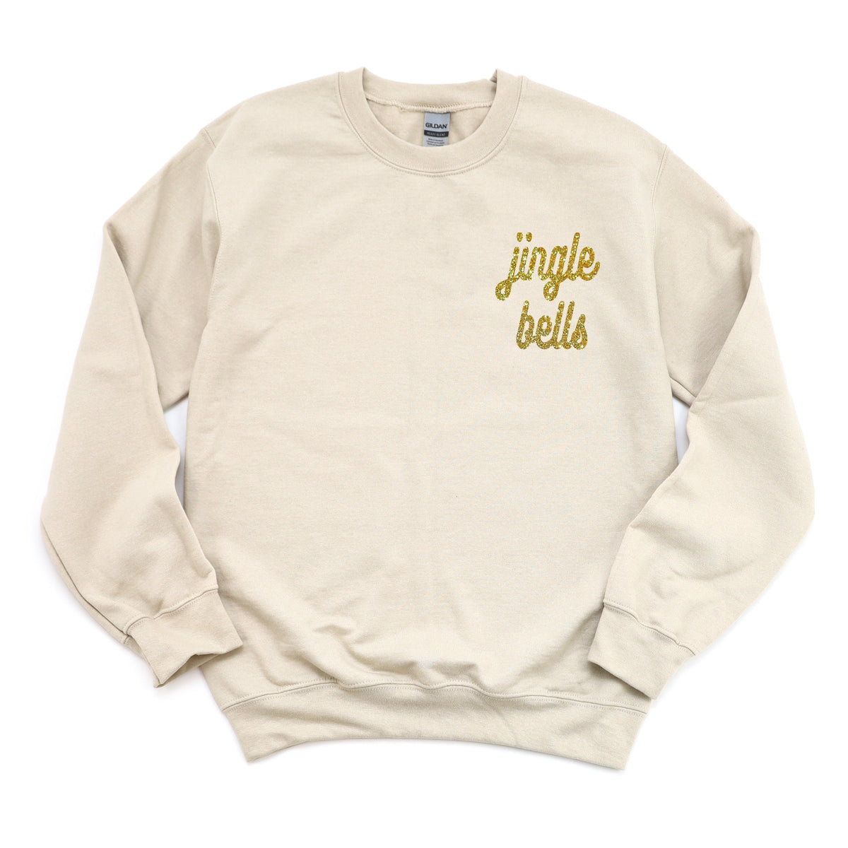 Embroidered Jingle Bells Bold Cursive - Women's Graphic Sweatshirt