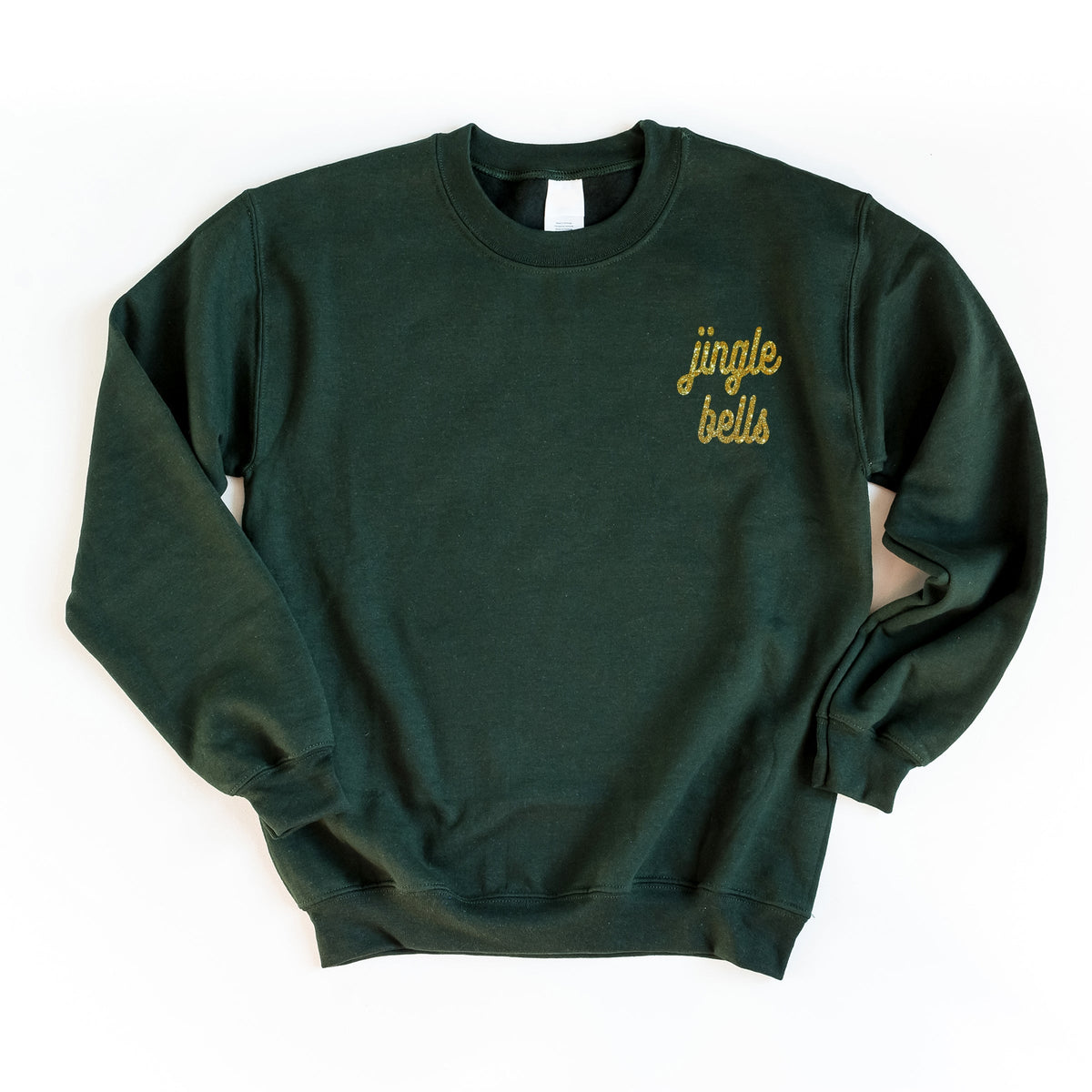 Embroidered Jingle Bells Bold Cursive - Women's Graphic Sweatshirt
