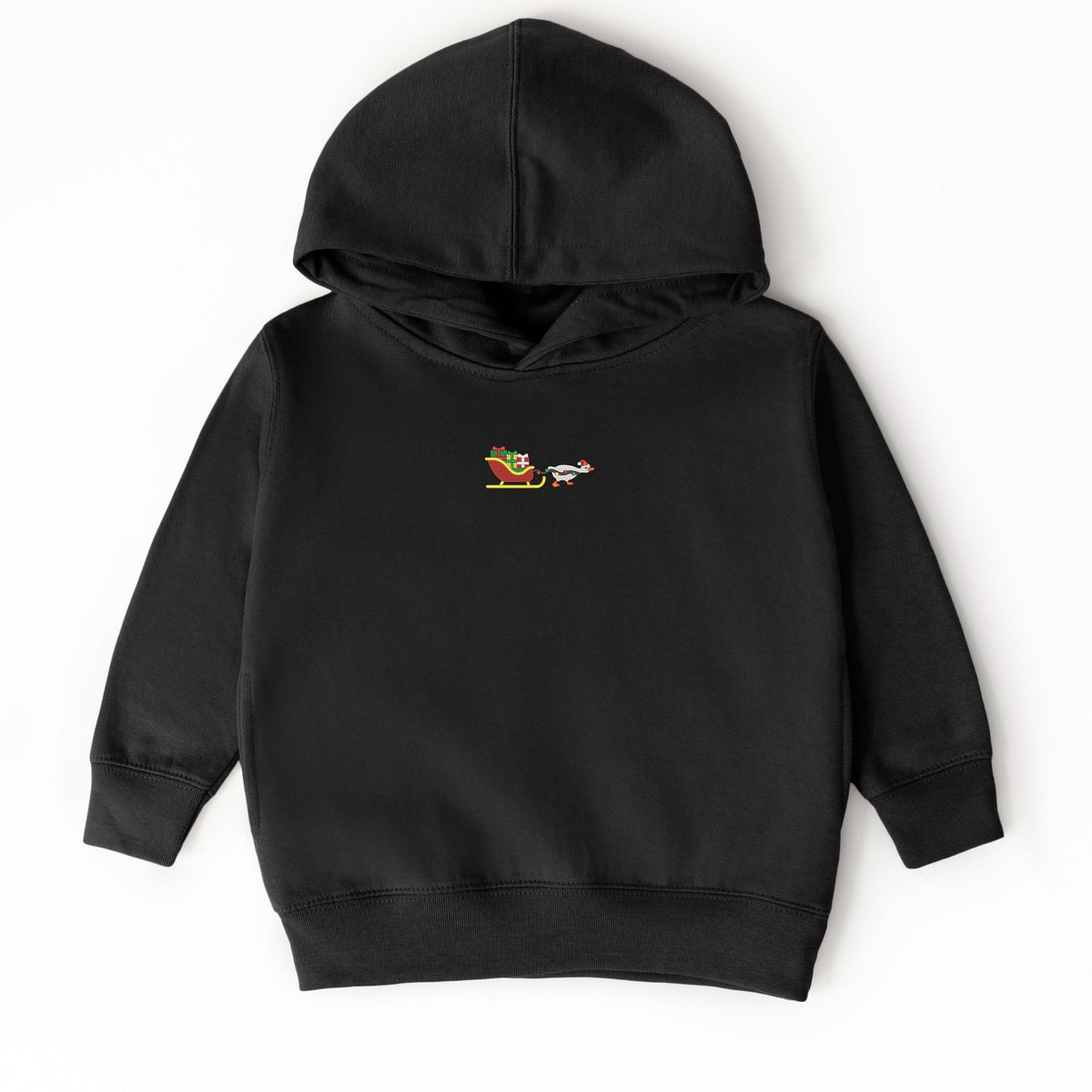 Embroidered Goose Sleigh - Toddler Hoodie