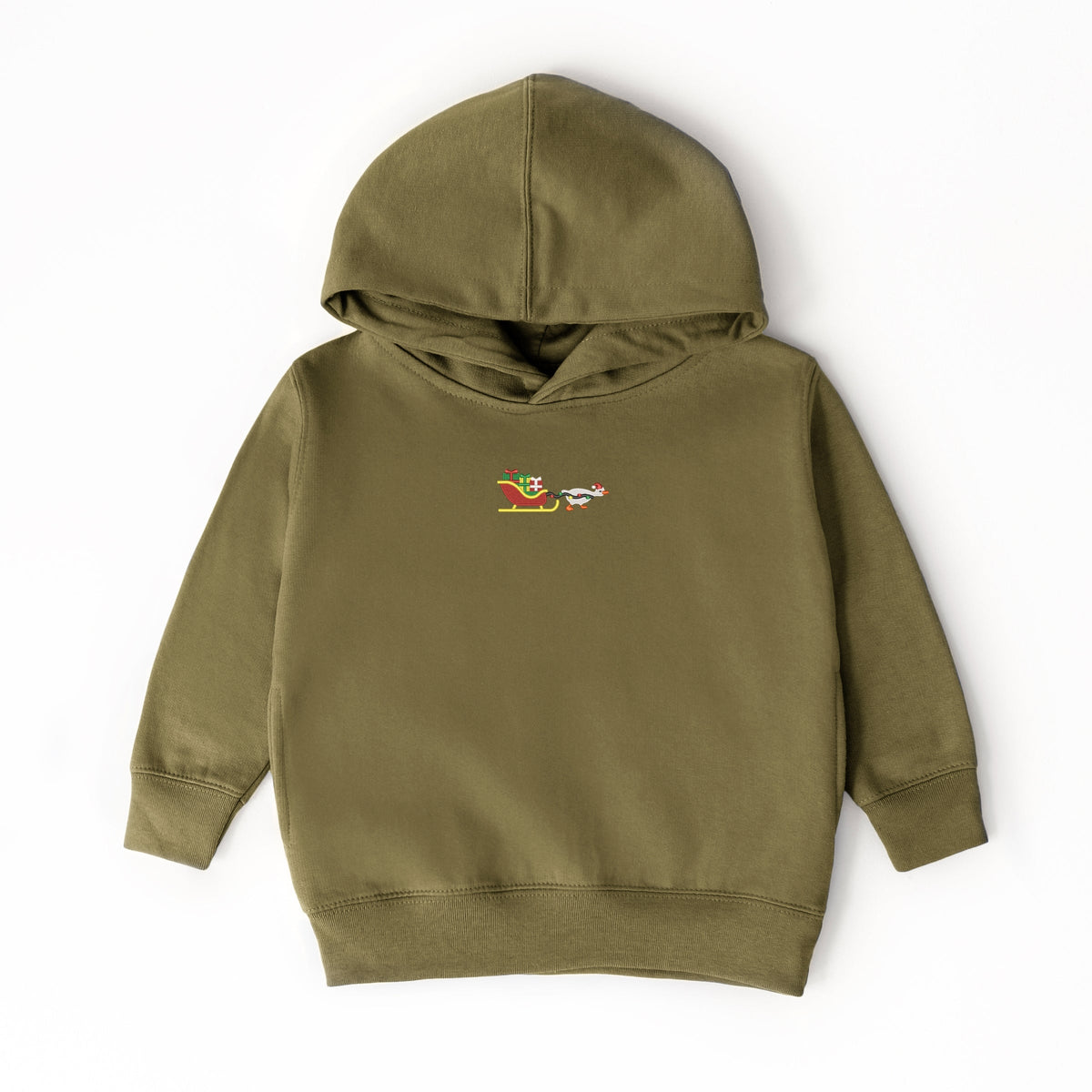 Embroidered Goose Sleigh - Toddler Hoodie
