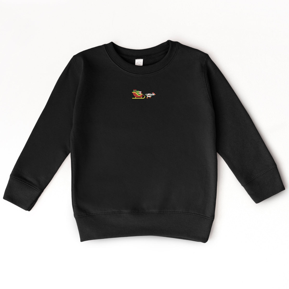 Embroidered Goose Sleigh - Toddler Graphic Sweatshirt