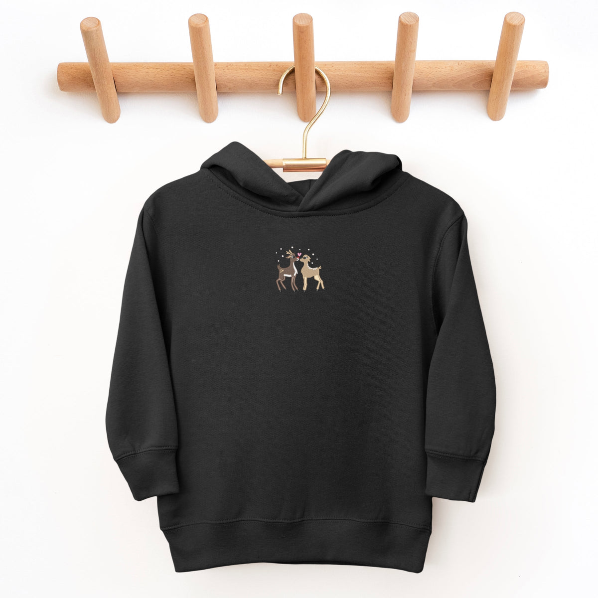 Embroidered Reindeer - Toddler Hoodie