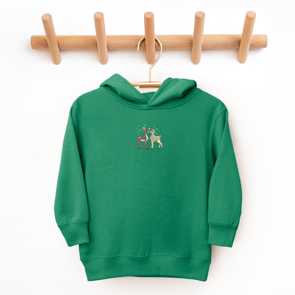 Embroidered Reindeer - Toddler Hoodie