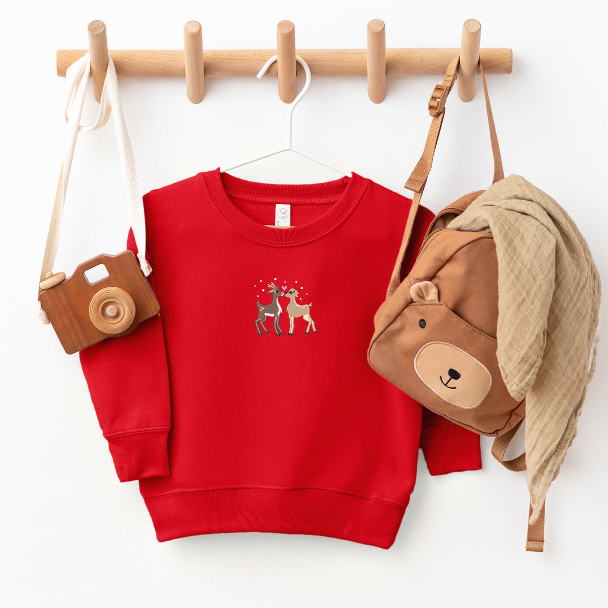 Embroidered Reindeer - Toddler Graphic Sweatshirt