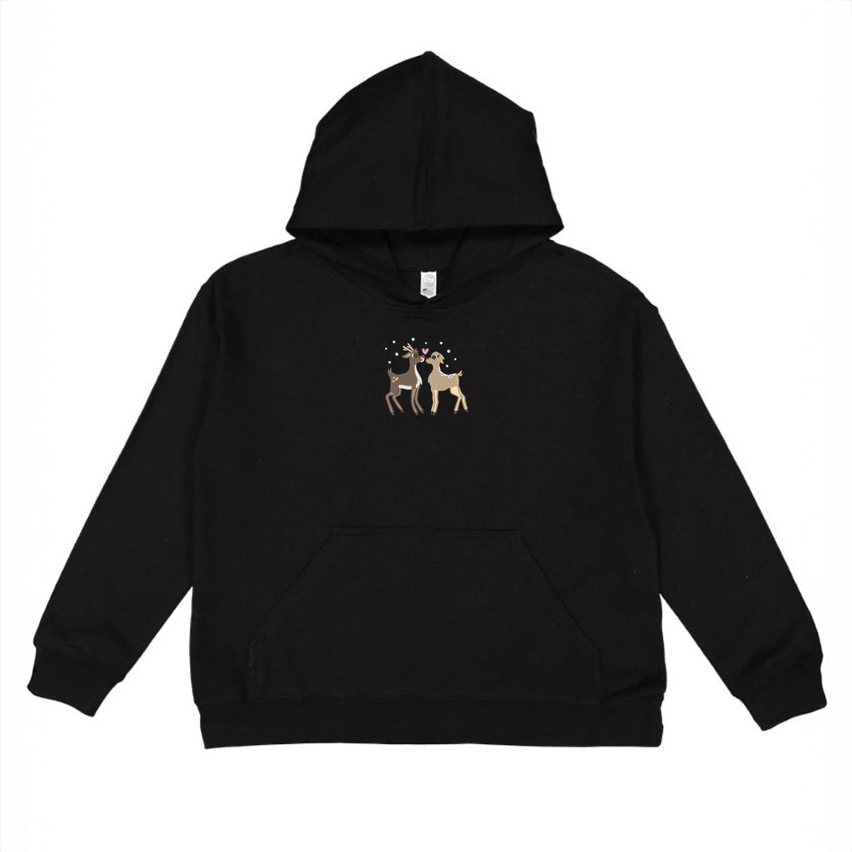 Embroidered Reindeer - Youth Graphic Hoodie