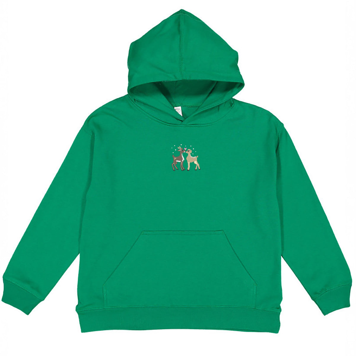 Embroidered Reindeer - Youth Graphic Hoodie