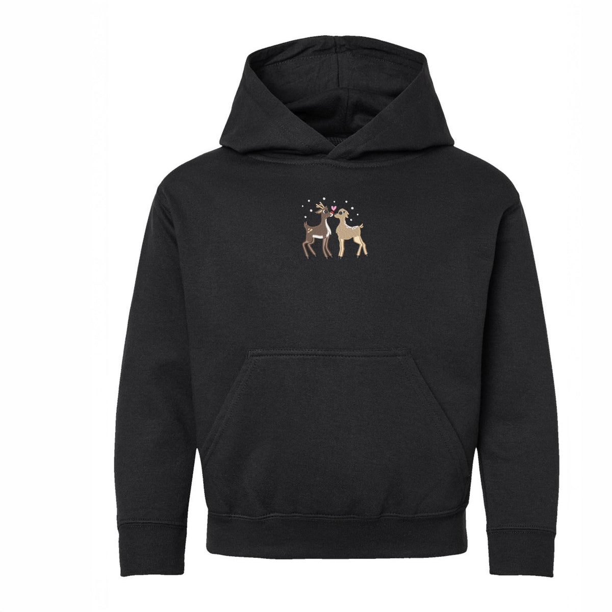 Embroidered Reindeer - Youth Graphic Hoodie