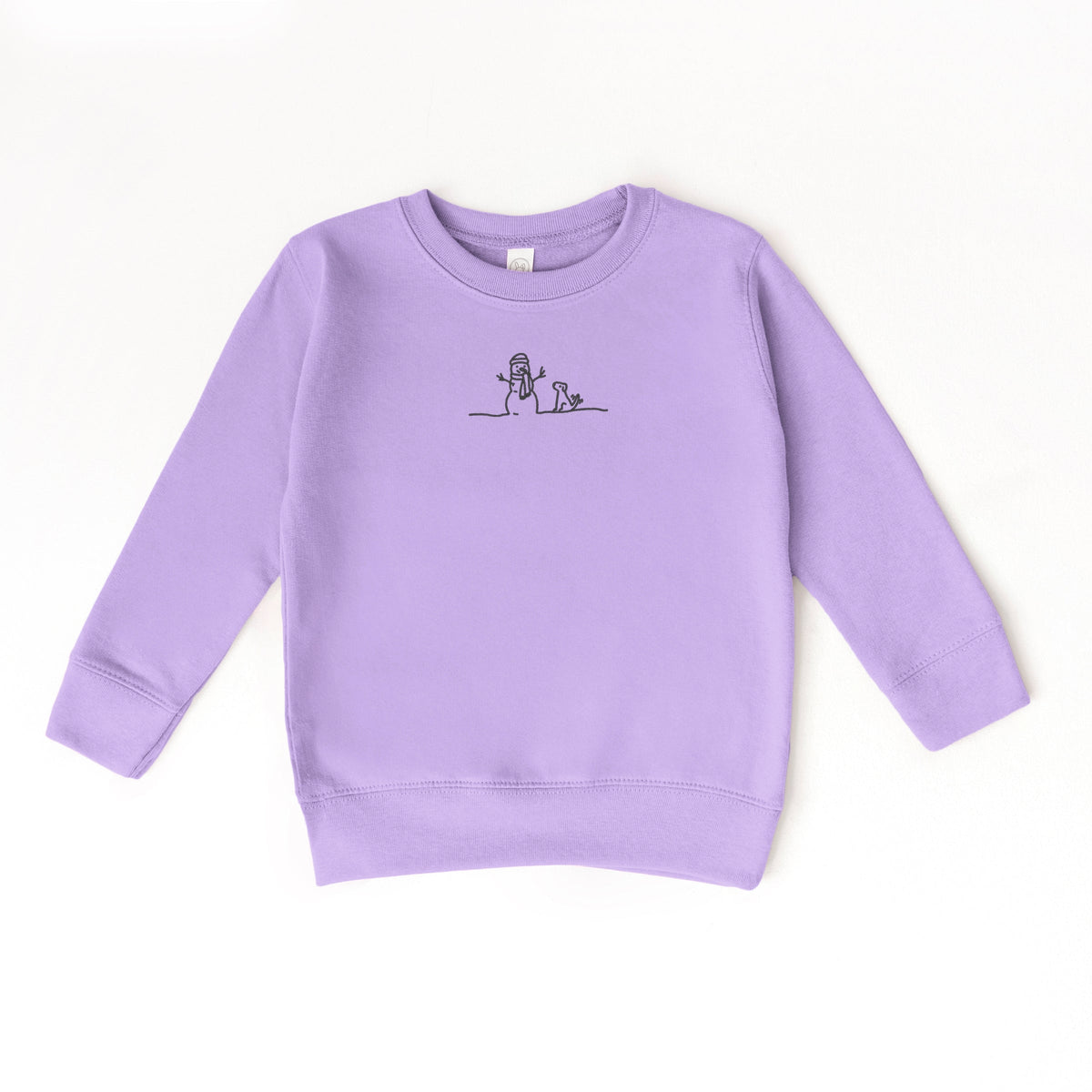 Embroidered Snowman Outline - Toddler Graphic Sweatshirt