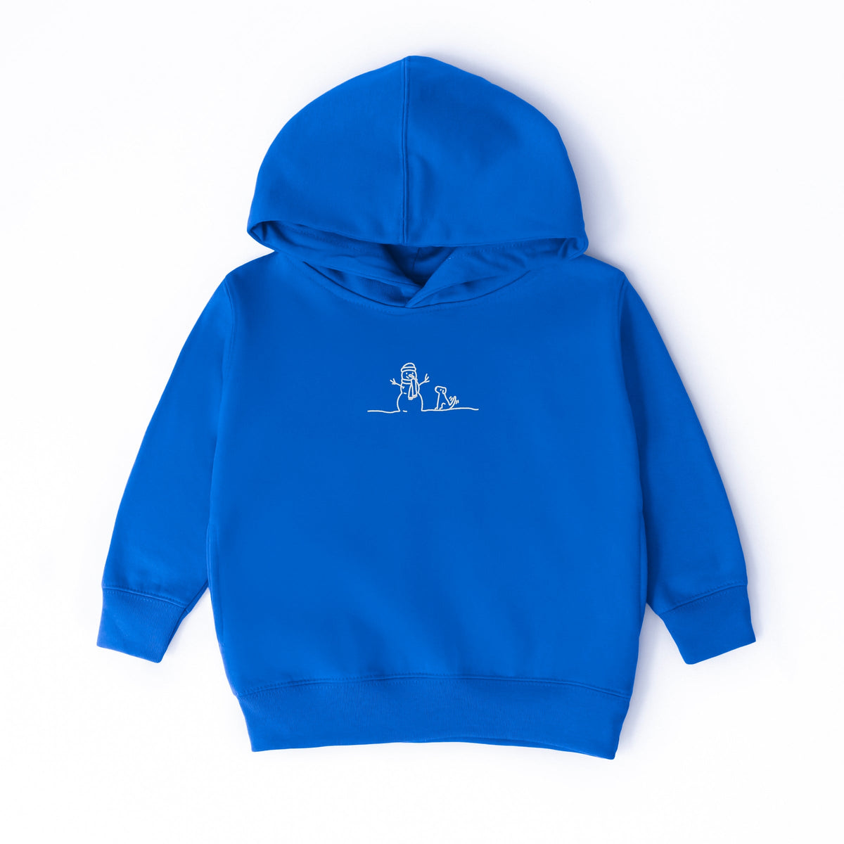 Embroidered Snowman Outline - Toddler Hoodie