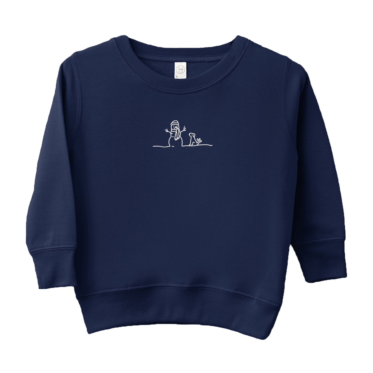 Embroidered Snowman Outline - Toddler Graphic Sweatshirt