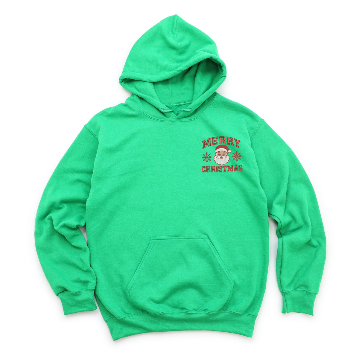 Embroidered Merry Christmas Santa Snowflake - Women's Graphic Hoodie
