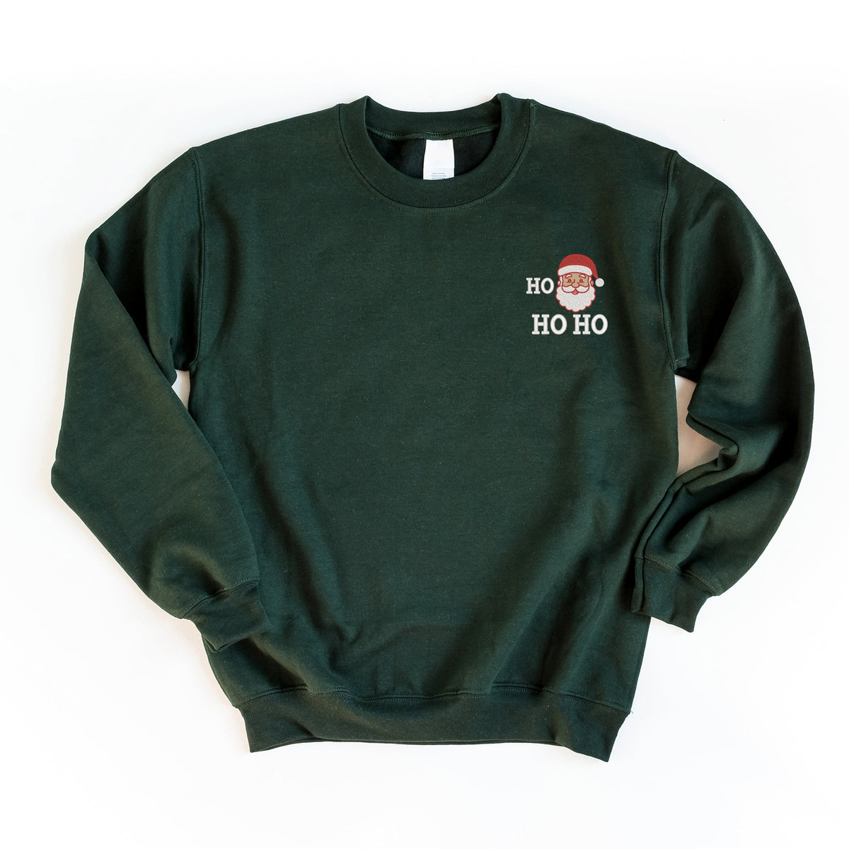 Embroidered Santa Ho Ho Ho - Women's Graphic Sweatshirt