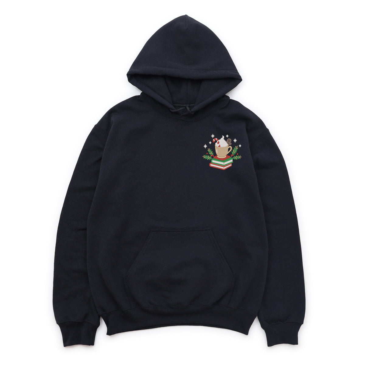 Embroidered Hot Cocoa Books - Women's Graphic Hoodie