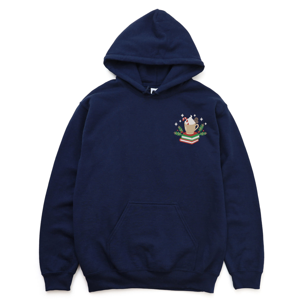 Embroidered Hot Cocoa Books - Women's Graphic Hoodie