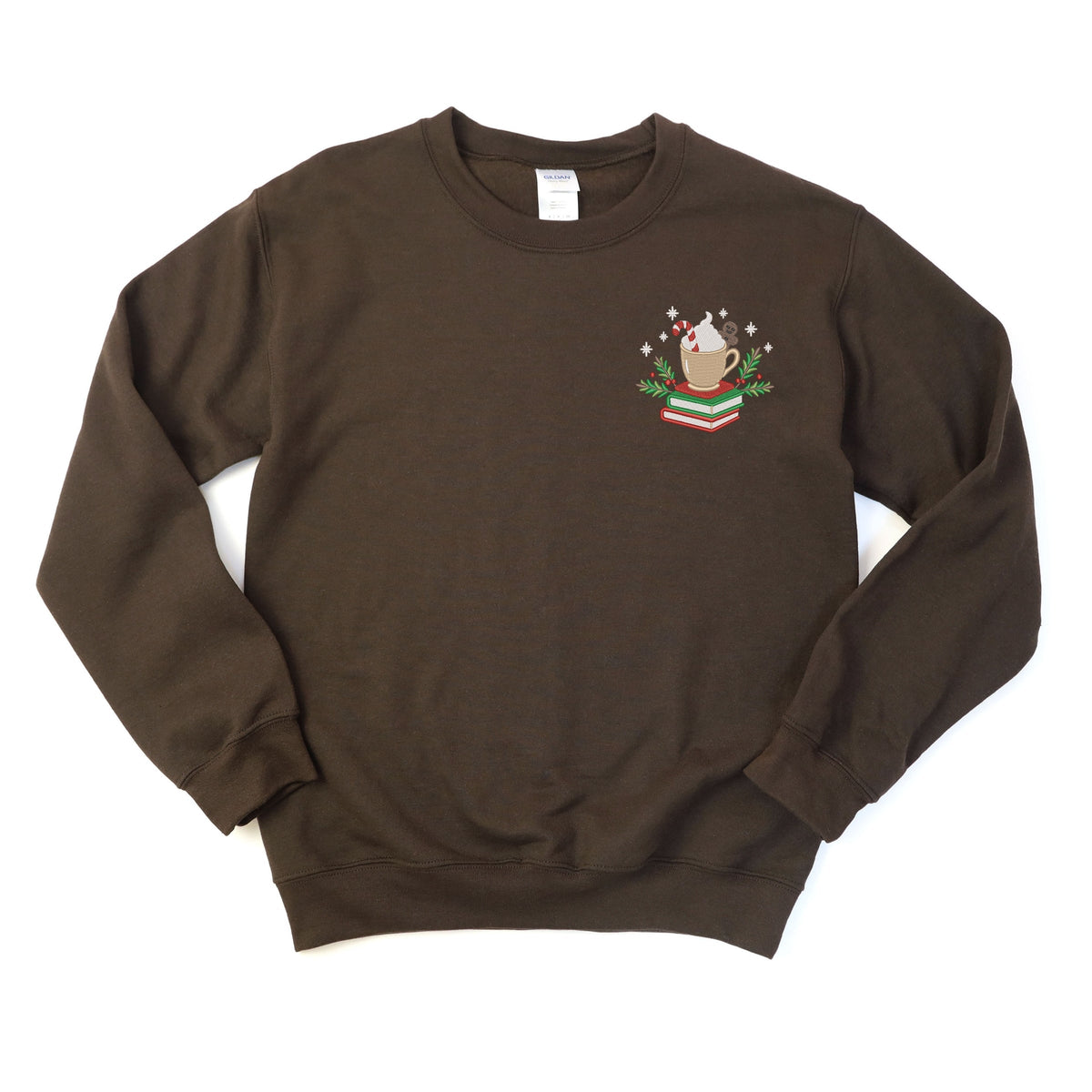 Embroidered Hot Cocoa Books - Women's Graphic Sweatshirt