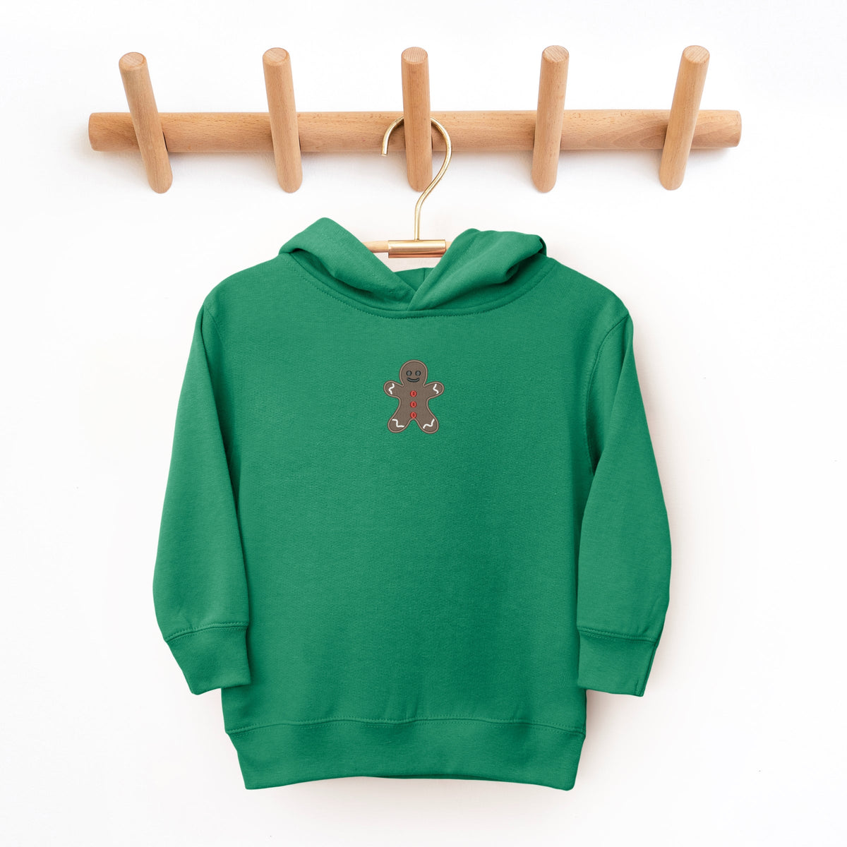 Embroidered Gingerbread Man - Toddler Hoodie