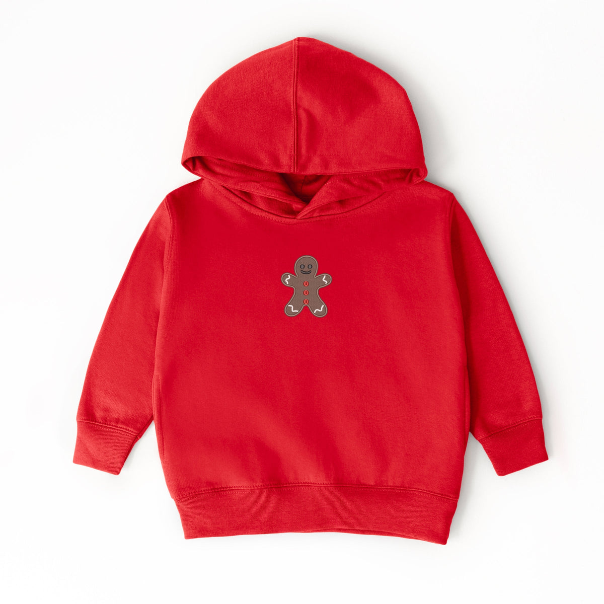 Embroidered Gingerbread Man - Toddler Hoodie