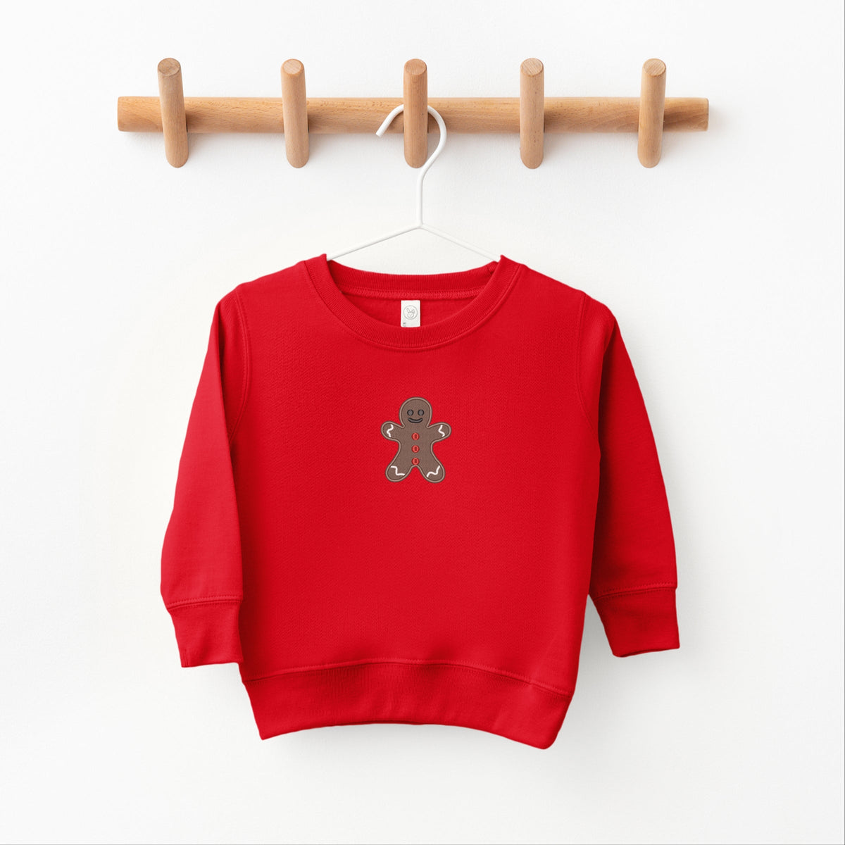 Embroidered Gingerbread Man - Toddler Graphic Sweatshirt
