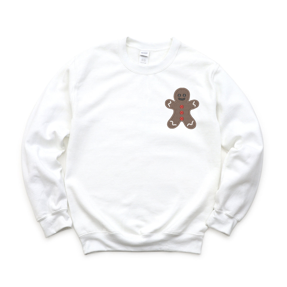Embroidered Gingerbread Man - Women's Graphic Sweatshirt
