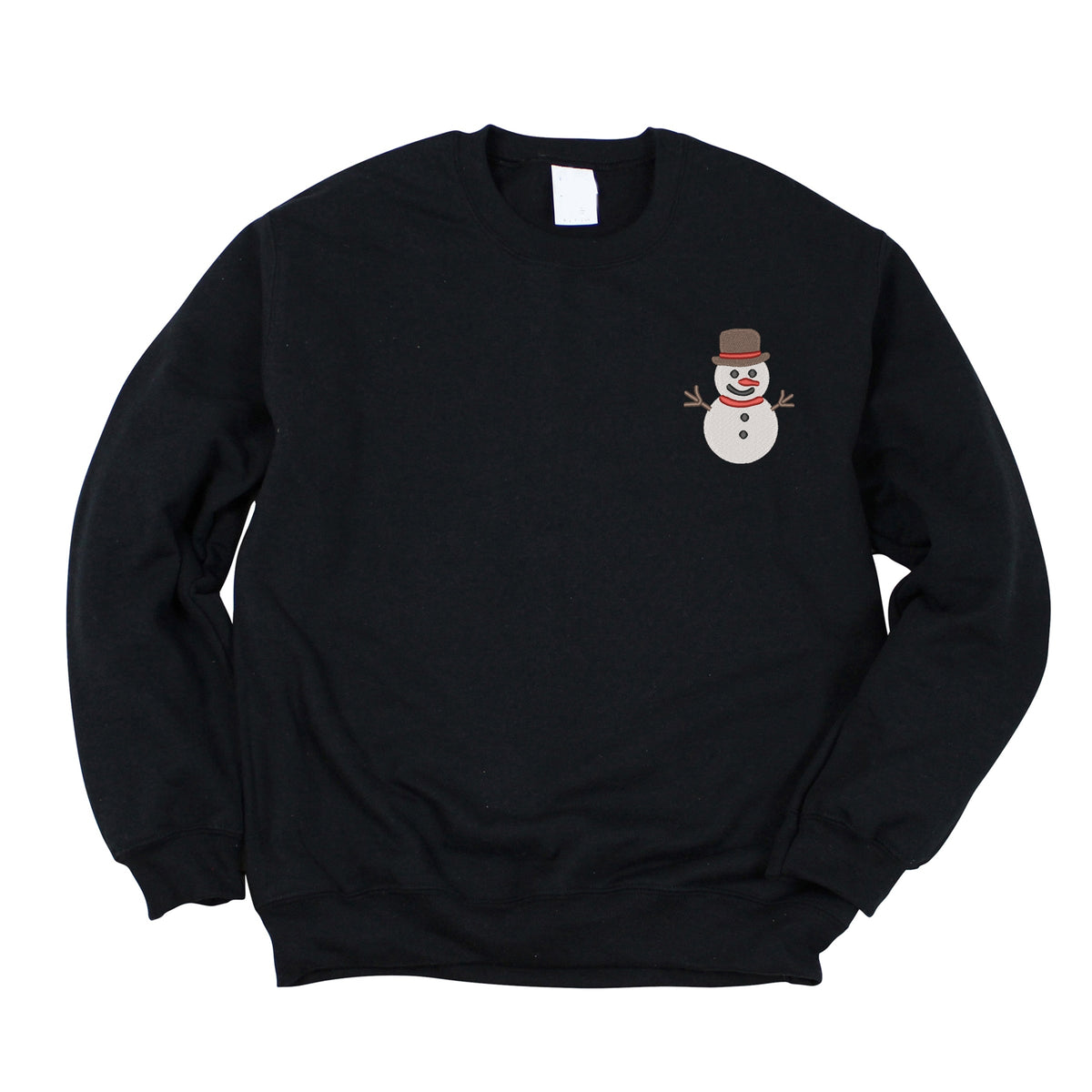 Embroidered White Snowman - Women's Graphic Sweatshirt