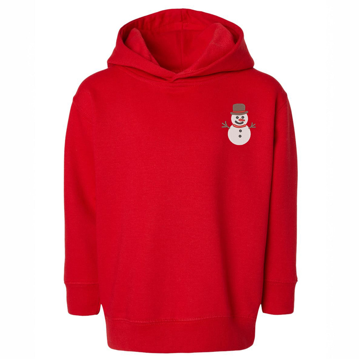 Embroidered White Snowman - Toddler Hoodie