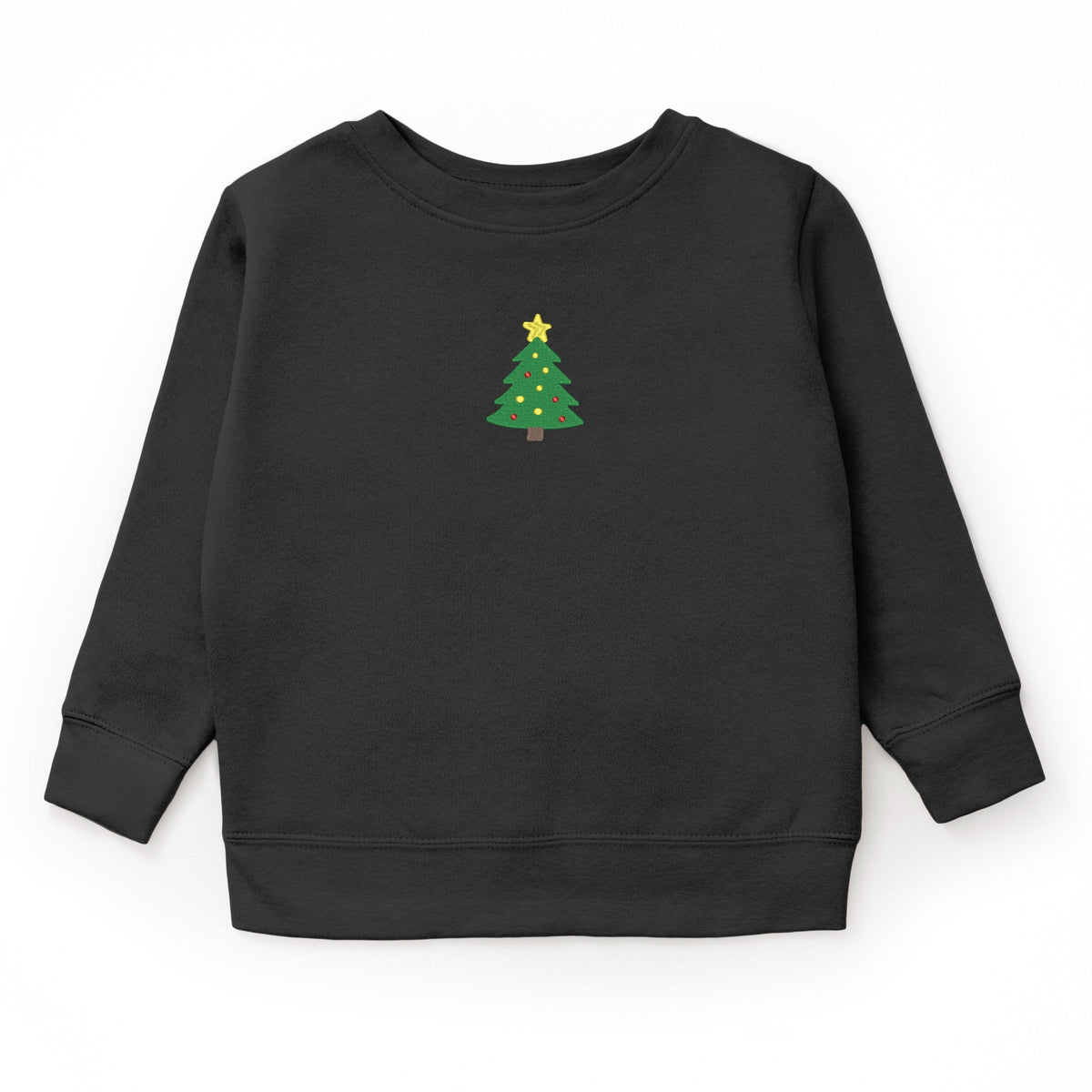 Embroidered Christmas Tree With Ornaments - Youth Graphic Sweatshirt