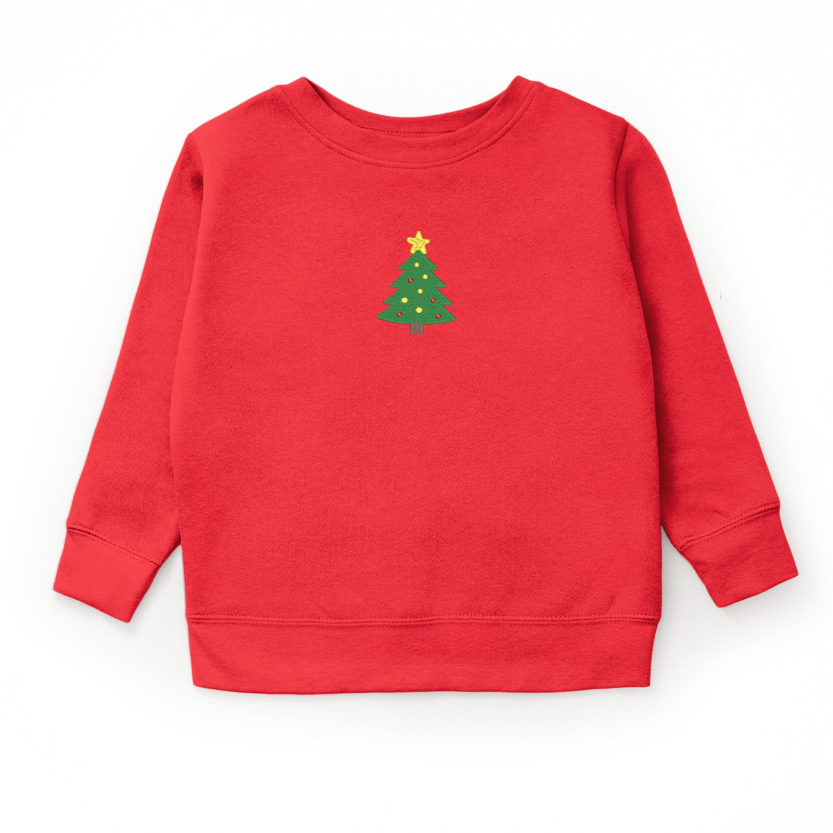 Embroidered Christmas Tree With Ornaments - Youth Graphic Sweatshirt