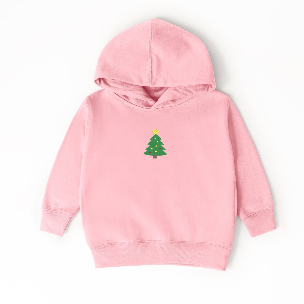 Embroidered Christmas Tree With Ornaments - Toddler Hoodie