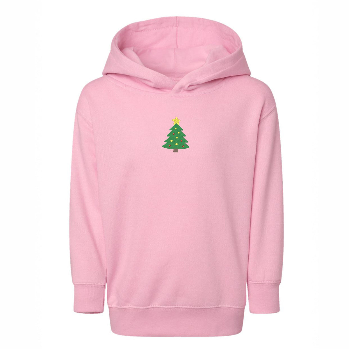 Embroidered Christmas Tree With Ornaments - Toddler Hoodie