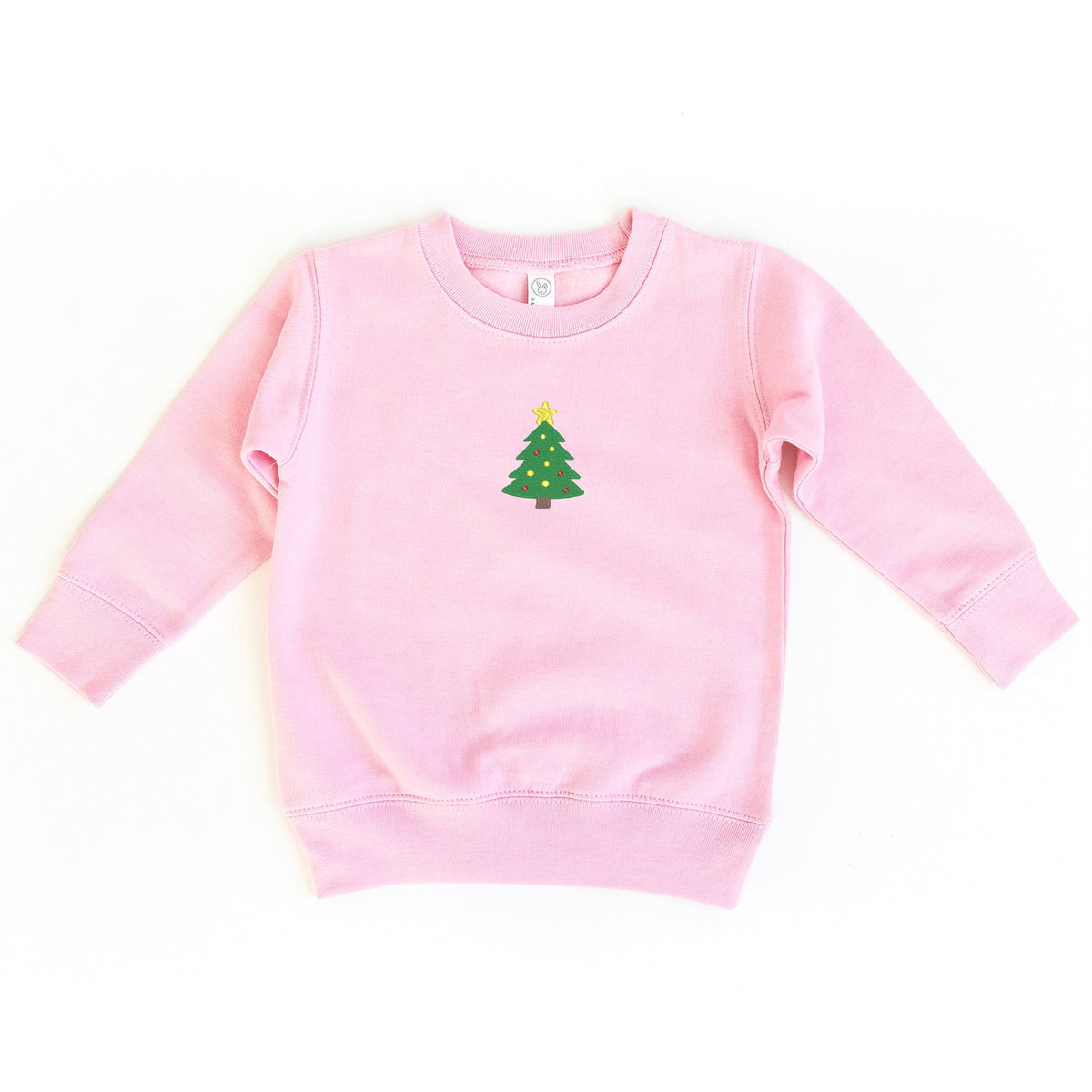 Embroidered Christmas Tree With Ornaments - Toddler Graphic Sweatshirt