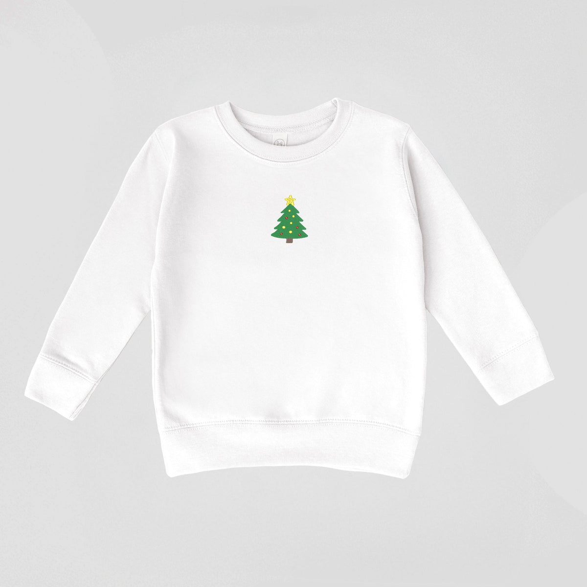 Embroidered Christmas Tree With Ornaments - Toddler Graphic Sweatshirt