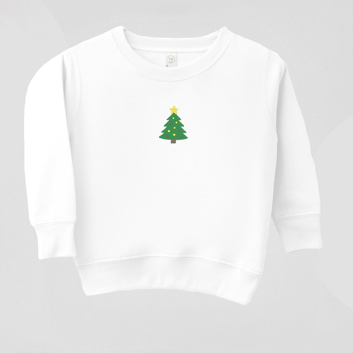 Embroidered Christmas Tree With Ornaments - Toddler Graphic Sweatshirt