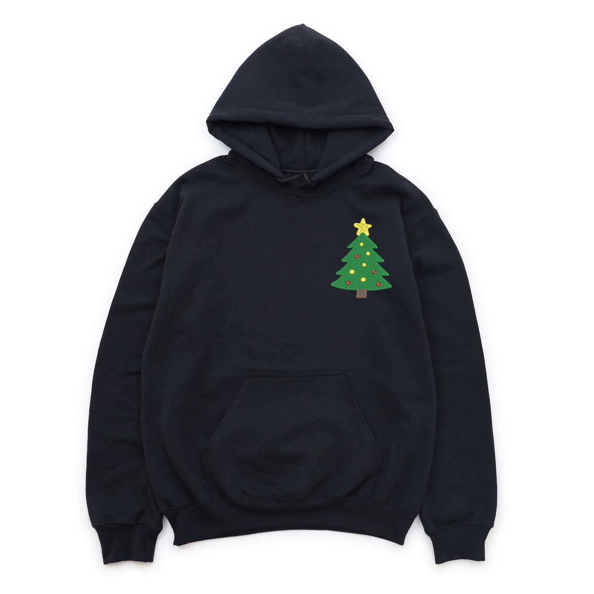 Embroidered Christmas Tree With Ornaments - Women's Graphic Hoodie