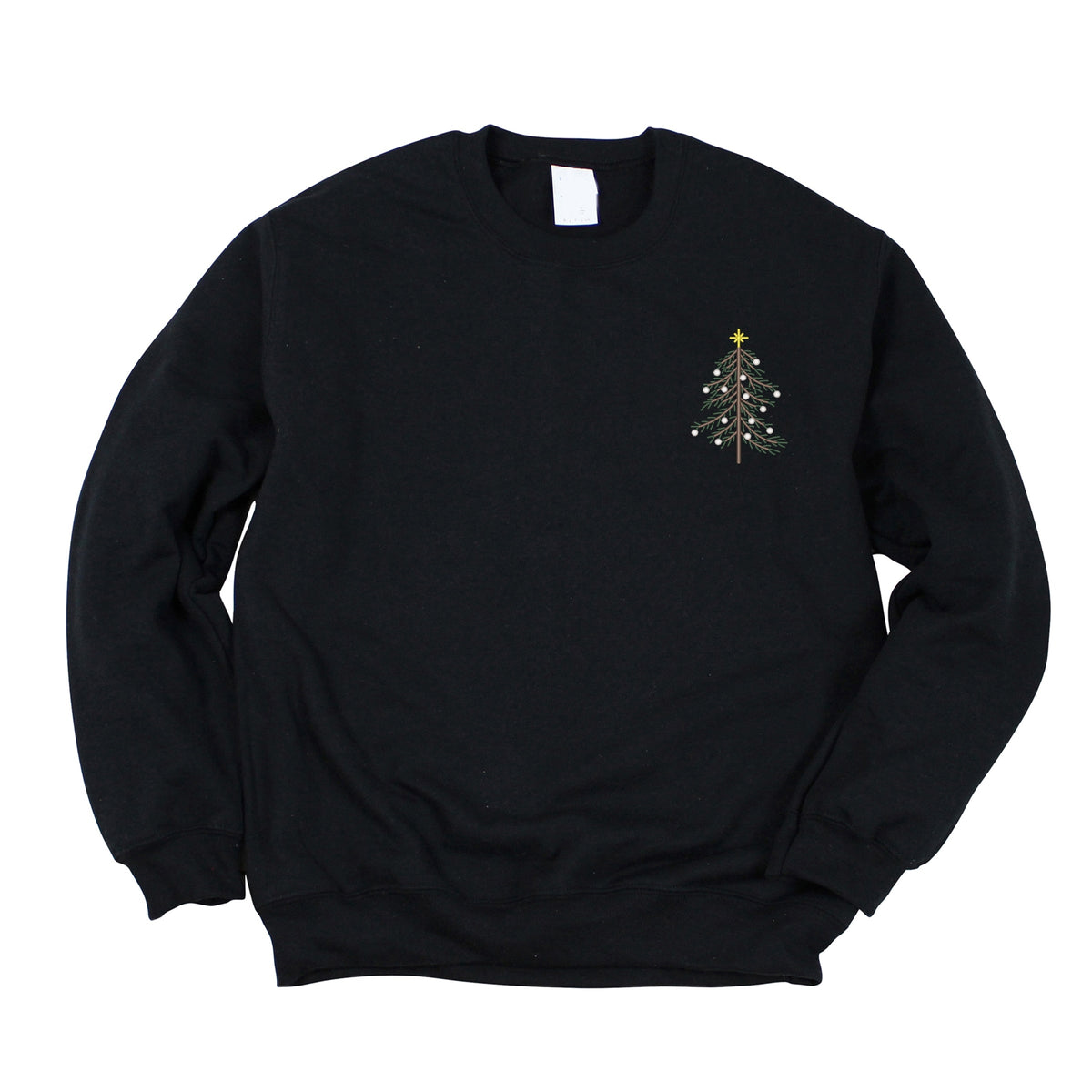 Embroidered Christmas Tree Outline - Women's Graphic Sweatshirt