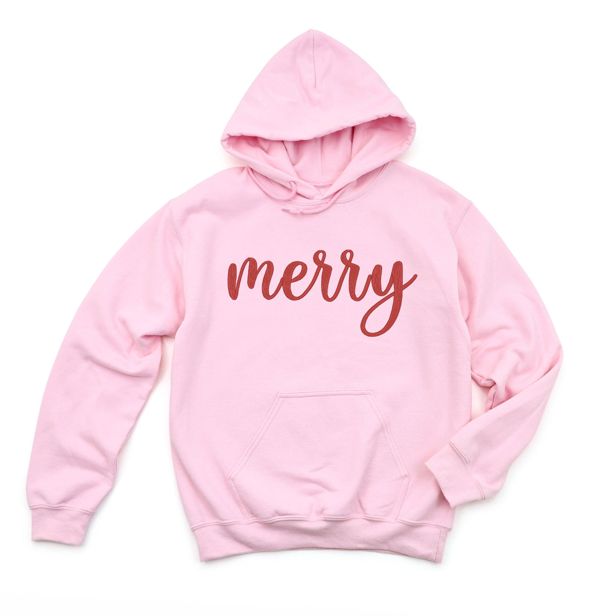 Embroidered Merry Cursive - Women's Graphic Hoodie