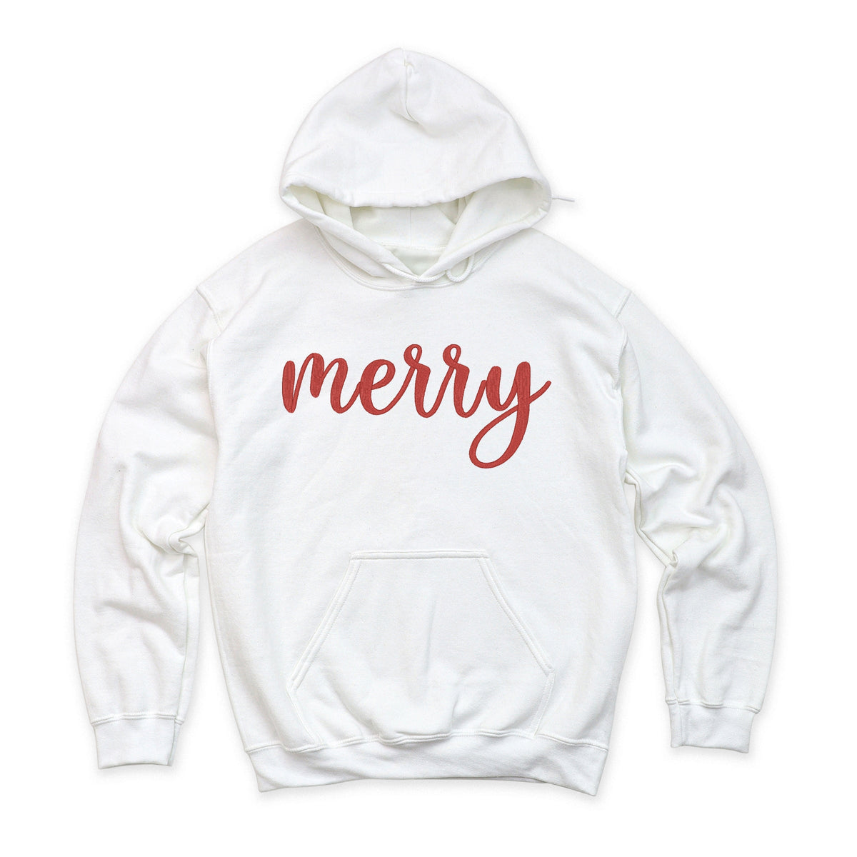 Embroidered Merry Cursive - Women's Graphic Hoodie